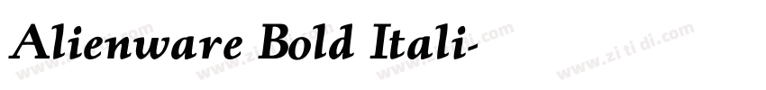 Alienware Bold Itali字体转换 Alienware Bold Itali字体转换